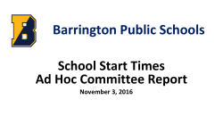 School Start Time Presentation