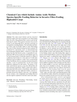 Chemical Cues which Include Amino Acids Mediate Species