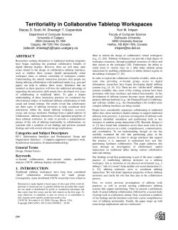 Territoriality in Collaborative Tabletop Workspaces
