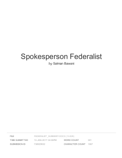 Spokesperson Federalist