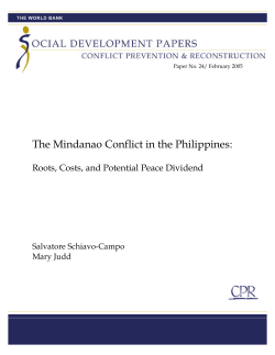 The Mindanao Conflict in the Philippines