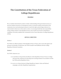 The Constitution of the Texas Federation of College Republicans