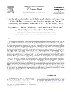 The fluvial geochemistry, contributions of silicate, carbonate and