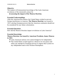The Monroe Doctrine