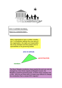 Many organisations have a written constitu