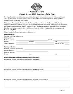 Form - City of Arcata