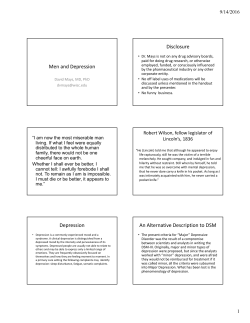 Men and Depression presentation
