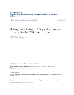 Shifting Gears: Industrial Policy and Automotive Industry after the