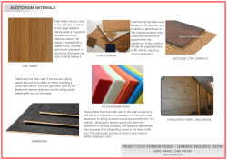 AUDITORIUM MATERIALS