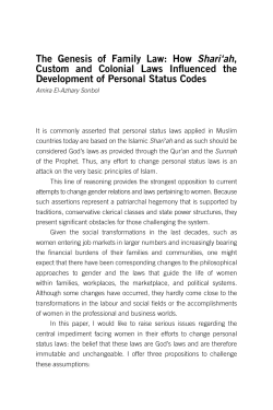 The Genesis of Family Law