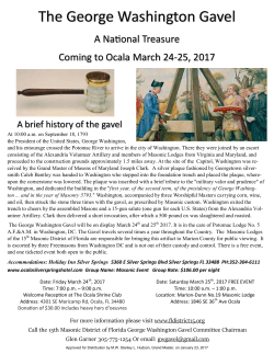 The George Washington Gavel - The Grand Lodge of Florida