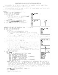 Graphing on the TI-83/83+ for College Algebra