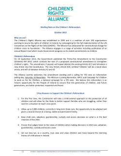 The Children`s Rights Alliance was established in 1995 a