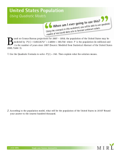 United States Population: Using Quadratic Models
