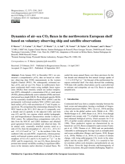 Dynamics of air&ndash;sea CO2 fluxes in the