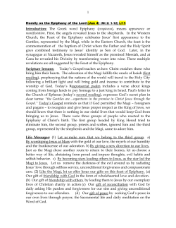 FEAST OF EPIPHANY (JAN 2) - St. Mary Star of the Sea