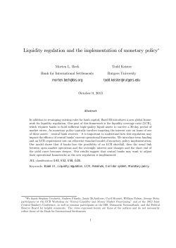 The Liquidity Coverage Ratio and Monetary
