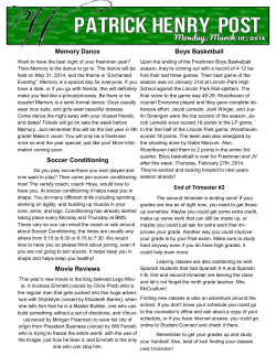 newspaper #2 2014.pub - Patrick Henry Middle School