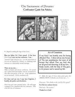 How to Go to Confession (Adults)