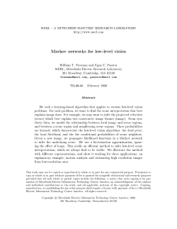 Markov networks for low