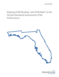 Relating STAR Reading™ and STAR Math™ to the