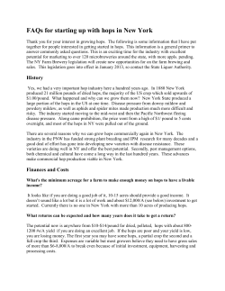 FAQs for starting up with hops in New York