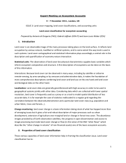 1. Introduction 2. Properties of land cover classification