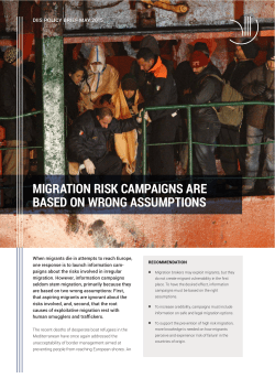 migration risk campaigns are based on wrong assumptions