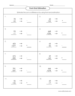 Front-End Estimation 78
