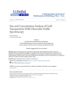Size and Concentration Analysis of Gold Nanoparticles With