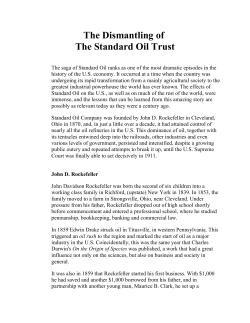 The Dismantling of The Standard Oil Trust