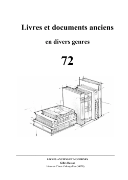 Livres et documents anciens