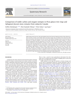 Comparison of stable carbon and oxygen isotopes in