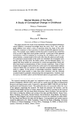 Mental Models of the Earth: A Study of