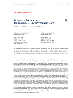 Executive Summary: Trends in US Cardiovascular Care