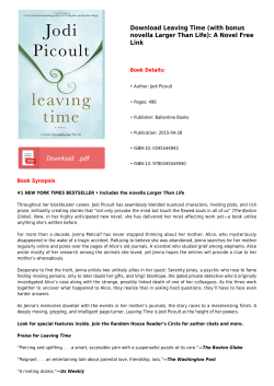 Leaving Time (with bonus novella Larger Than Life): A