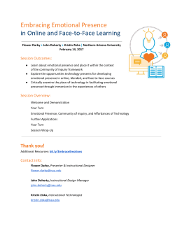 Embracing Emotional Presence in Online and Face-to-Face