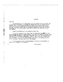 Dear Ted, Congratulations! I wa&bull; disappointed when you decided