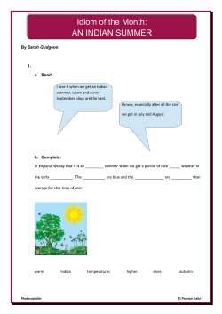 Idiom of the Month Activities for November