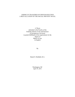 AMERICAN TRAGEDIES OF DEHUMANIZATION A