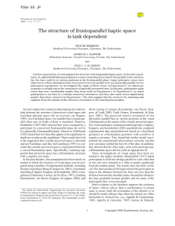 The structure of frontoparallel haptic space is task dependent