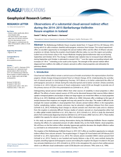 Observations of a substantial cloud-aerosol indirect effect during the