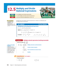 12.5Multiply and Divide Rational Expressions