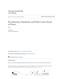 Revolutionary Manifestos and Fidel Castro`s Road to Power