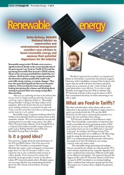 Is it a good idea? What are Feed-in Tariffs?