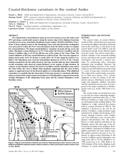 Crustal-thickness variations in the central Andes