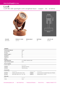 LuxR M2 LED spotlight with weighted base - copper - 2w