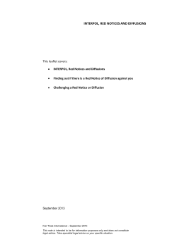 interpol, red notices and diffusions