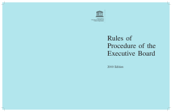 Rules of procedure of the Executive Board - UNESDOC