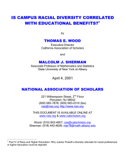 is campus racial diversity correlated with educational benefits?